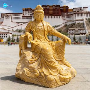 Estátua de Buda Feminina Kuan Yin em Pedra de Mármore Natural em Tamanho Real 100 cm - Product Image 5