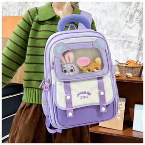 Nueva Mochila Escolar Transfronteriza para Estudiantes de Primaria, Ligera, Ultraligera, Impermeable, Material Oxford, Correas de Hombro Curvas - Product Image 3