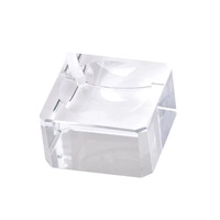 Support de sphère carré en cristal fait à la main pour support de boule Pestal