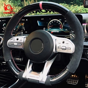 Meilleures ventes sur <span class=keywords><strong>Amazon</strong></span> Housse de <span class=keywords><strong>volant</strong></span> en <span class=keywords><strong>cuir</strong></span> de fibre de carbone pour Mercedes Benz G63 E53 C63 S AMG Coupé 2019 - Product Image 5