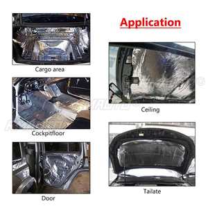 Tapis insonorisant 100/140x100cm 7mm pour isolation phonique du capot moteur, pare-feu et isolation thermique en mousse d'aluminium pour tuyaux - Product Image 2