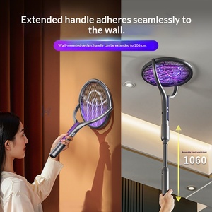 Rechargeable USB Spring Electric <strong>Fly</strong> Swatter 2 in 1 Extendable Mosquito <strong>Racket</strong> Portable Bug <strong>Zapper</strong> for Home - Product Image 2