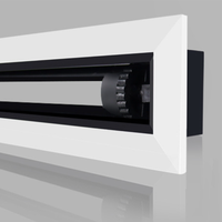 Diffuseur à fente linéaire décoratif blanc de 48 "avec double fente pour plafond, murs et sols