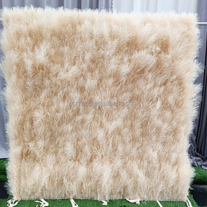 L13 Fond d'écran de mariage bohème floral 5D Roll Up Misty Smog Flowerwall Panel Artificial Pampas Grass Flower Wall Backdrop for Decor - Product Image 4