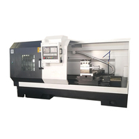 Tour à lit plat CNC horizontal robuste CK6180 avec système Fanuc, portée de coupe 800 mm, longueur de travail 1500 mm, glissières à boîtier, broche simple