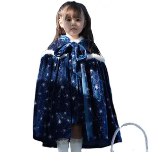 Meninas princesa inverno vestido de neve branco infantil vestido congelado manga longa Natal vestido