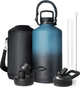 <b>Large</b> 2l 64oz 128oz Half Gallon Insulated Stainless Steel Water Bottle Water Jugs Beer Growler With Grip Handle 64 Oz - Product Image 3
