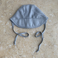 Gorro de lino y algodón con logotipo personalizado para bebé, visera Lisa teñida Unisex para verano, venta al por mayor
