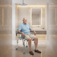 Chaise de sécurité pour salle de bain à hauteur réglable, siège de bain antidérapant pour personnes âgées et femmes enceintes