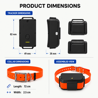 Collier de suivi GPS pour animaux de compagnie IP67 avec son et lumière, recherche 4G multibandes mondiale, alertes anti-perte et anti-évasion, autonomie de 20 jours, localisateur pour chien