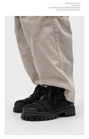 Bottes Derby en toile à plateforme et lacets pour hommes, vente en gros du fabricant