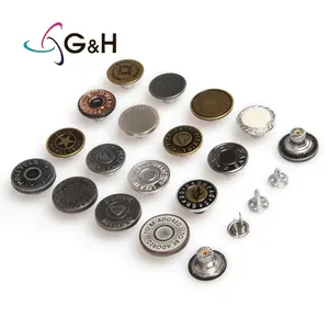 Wholesale CRASPIRE 8 Sets 4 Style Zinc Alloy Button Pins for Jeans 