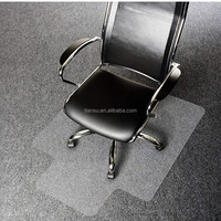 Tapis de chaise rond/carré en polycarbonate écologique, transparent/givré, 100% matière vierge