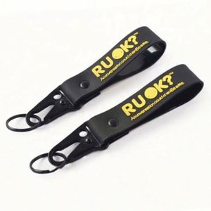 Custom <b>Keychains</b> in Bulk Logo Soft Rubber Key Chain Wristlet <b>Personalized</b> Design 3D Wrist Custom Keychain - Product Image 4