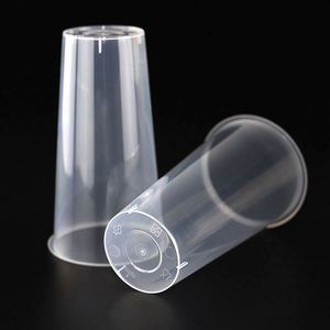 Gobelets en plastique transparent givré jetables de 90 mm de diamètre, en PP injecté, avec logo personnalisé, pour jus, smoothies et thé au lait – Prix usine - Product Image 1