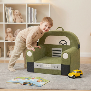 Canapé-lit convertible <span class=keywords><strong>pour</strong></span> enfants en mousse à mémoire de forme avec impression de voiture personnalisée, housse lavable, <span class=keywords><strong>fauteuil</strong></span> <span class=keywords><strong>pour</strong></span> tout-petits - Product Image 1