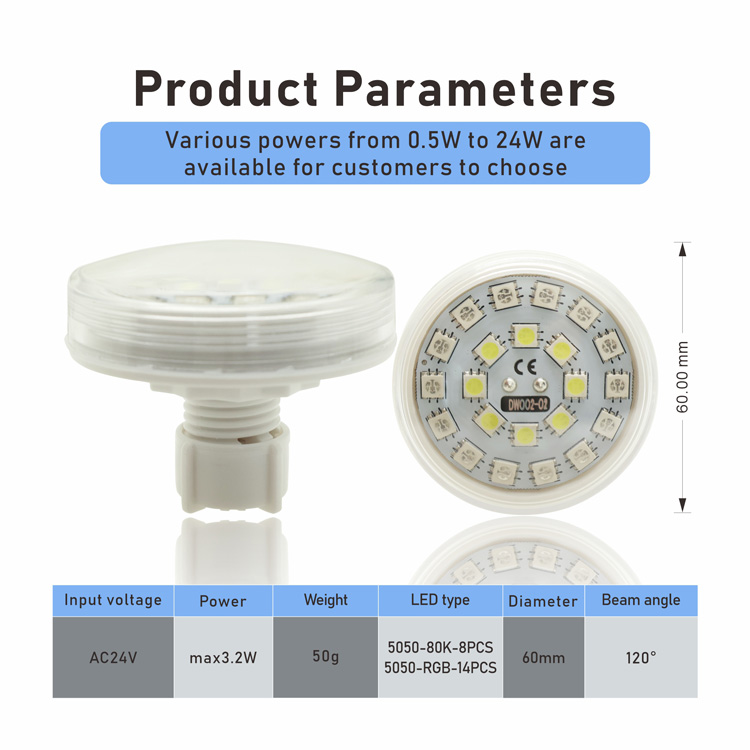 led bulb 24v e14 warm white amusement