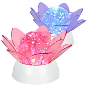 Suporte moderno Buda lâmpada vela carrinho cristal lótus flor vela titular decorativo Produtos patenteado com documentação completa