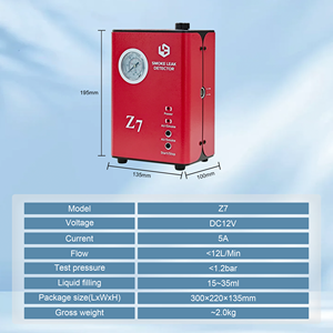 Detector de Fugas por Diagnóstico de Humo <span class=keywords><strong>Z7</strong></span> con Manómetro, Prueba de Retención de Presión, Apagado Automático, Herramienta de Prueba de Humo para Turbo y EVAP - Product Image 2