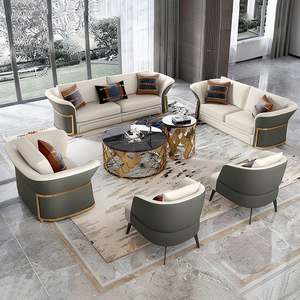 Set di Divani Componibili in Vera Pelle di Lusso Italiana, 1 2 3 Posti, Arredamento <span class=keywords><strong>per</strong></span> <span class=keywords><strong>Soggiorno</strong></span> <span class=keywords><strong>per</strong></span> Casa Moderna e Progetti di Villa - Product Image 3