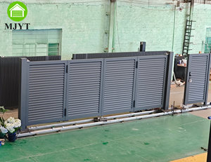 Puerta Principal de Seguridad de Fábrica Foshan, Puerta Plegable de Aleación de Aluminio, Puerta Plegable Motorizada Tipo Cantilever - Product Image 5