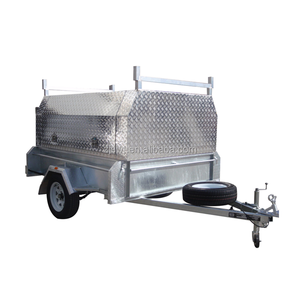 Remorque à plateau simple essieu avec toit en aluminium pour artisans - Product Image 3