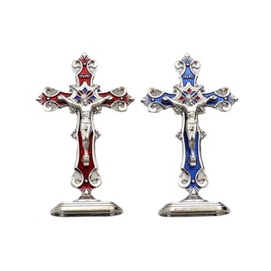Mecrt katolik süs haç emaye çapraz süslemeleri dini namaz İsa heykelcik Metal heykelleri ucuz hediye - Product Image 1