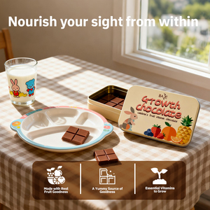 Chocolat sans sucre, biologique, enrichi en calcium, vitamine D et DHA, pour la croissance et la densité osseuse des enfants, marque privée - Product Image 2