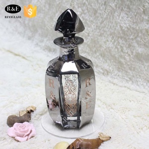 Ml 150ml Octágono attar botella de vidrio de perfume de recubrimiento de color botella decorativa - Product Image 4