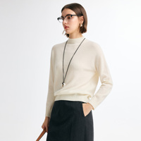 Nueva Tendencia 2026: Jersey de Cachemira 100% Pura con Cuello Alto, Helan Mt Ningxia 16.2um, Tejido Stoll, Lujo Discreto, Estilo Esquí, Rastreable, Probado en Laboratorio