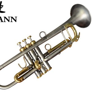 Trompeta Bb Profesional Ehrman con Cuerpo <span class=keywords><strong>de</strong></span> Plata Antigua y Pistones Dorados en Si Bemol, Importada, <span class=keywords><strong>de</strong></span> Fábrica Pequeña - Product Image 4