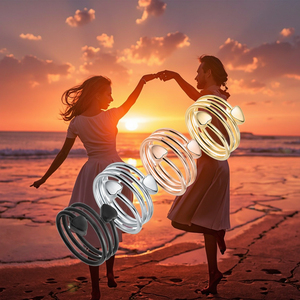 Perhiasan BioMagnetic Kawat Tembaga Murni 99,99% Cincin Ular Berlapis Emas Romantis untuk Pernikahan Aksesoris Fashion Wanita Magnet - Product Image 3