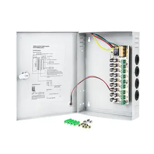 9CH-2 in 1 Power Box mehrere Verkabelungsplatten schaltbare Stromversorgung CCTV Box 110-120 V/200-240 V Wechselstrom zu Gleichstrom 12 V für cctv ip Kamera