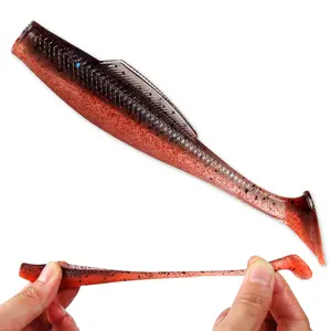 JOHNCOO alta calidad 5 unids/bolsa suave cebo 100mm 6,5g TPE Venta caliente Material de pesca señuelo