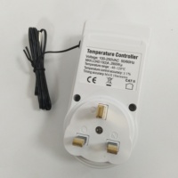 Thermostat régulateur de température CA 110V 220V avec prise UK, minuterie, sonde de capteur, chauffage et refroidissement, 16A, en plastique