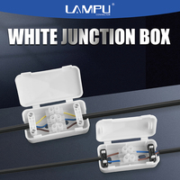 Boîte de jonction de câbles en PP blanche, étanche à l'eau et à la poussière, fixation par vis, connexion rapide 3P