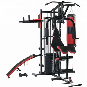 Back Extension Trainer Verstelbare Multi Station Bench Fitness Apparatuur Gym Zitten Dumbbells En Boksen Tas