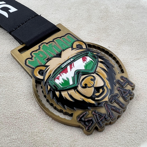 Cổ Vàng Bạc Bronze 3D Cá Nhân Die-Cast Mềm Men UV Mạ Nga Bia Honor Giải Thưởng Huy Chương Tùy Chỉnh Kim Loại Thủ Công - Product Image 2