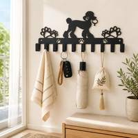Crochet en métal en forme de chiot de dessin animé mignon, crochet en T, crochet de rangement en fer pour entrée, cuisine, salle de bain