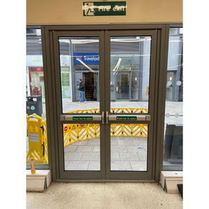 Security Fireproof Steel Glass Interior Emergency Exit Entrance <strong>Door</strong> with Fiberglass Screen for Multi-unit Building - Product Image 3