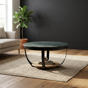 Vintage Industrial Metal Coffee <b>Table</b> <b>Folding</b> Side <b>Table</b> for Villa Hotel Home Furnishing Set for Living Room - Product Image 2
