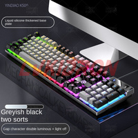 Wholesale K500 Wired Gaming Keyboard, Mechanical Feel, rainbow Backlighting, Supports OEM/ODM.