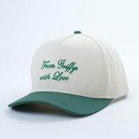 Gorra de Béisbol de 5 Paneles para Hombre, de Alta Calidad, Estilo Sarga de Algodón de Dos Tonos, con Logotipo Bordado Personalizado, Fabricante con MOQ Bajo
