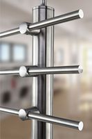Balustrade extérieure DBM en acier inoxydable brossé, double barre solide, style contemporain, pour villa, bateau, balcon, escalier, hôtel