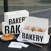 Boîte à emporter pour beignets de boulangerie avec insert séparateur 23 cm, blanche, portable, réutilisable, alimentaire, pour pâtisserie, vente en gros