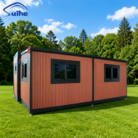Maison mobile modulaire préfabriquée extensible Suihe modèle 0206, 2 chambres, design moderne et respirant, pour usage résidentiel ou bureautique