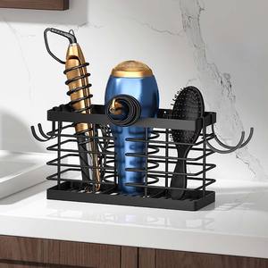 ที่เก็บของอเนกประสงค์โลหะ 3 วิธีการติดตั้ง ปรับความสูงได้ สำหรับไดร์เป่าผม เครื่องม้วนผม เครื่องสำอาง ใช้ในห้องน้ำ ห้องนอน - Product Image 2