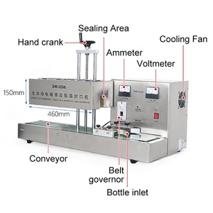 Máquina Selladora de Inducción por Calor para Tapas de Botellas de Vidrio, Plástico, PET, PP, PE y Papel de Aluminio para Uso Comercial en Fábricas - Product Image 2