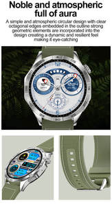 Montre connectée HK4 avec grand écran AMOLED de 1,43 pouce, application Co-Fit, appels Bluetooth, moniteur de fréquence cardiaque, bracelet en silicone, Relogio Smartwatch - Product Image 5