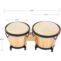 Katı ahşap koyun Bongo bateri seti davulcular için 6-inch + 7-inch 7-inch + 8-inch dahil anahtarı ile